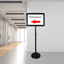 Heavy-duty Basic Poster Sign Stand Adjustable Logo Stand Floor-standing