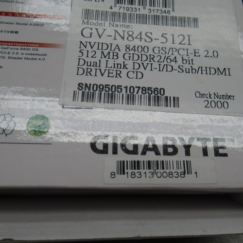 GIGABYTE NVIDIA GeForce 8400 GS 512MB GDDR2 PCI-E 2.0 HDMI Graphics Card - Picture 5 of 14