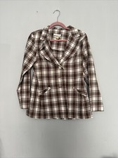Reldan Brown Vintage Tartan Jacket Size 12