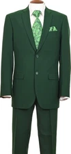Men's  Basic 2 button Jacket  and Pants Solid 2 Piece Set By Fortino Landi 702P