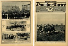 Russischer Gefangener hinter dem Pfluge u.a.Presse-Propagangaaufnahmen c.1915