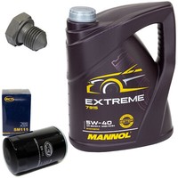 MotoröL Set 5W-40 5 Liter + ÖLfilter SM 111 + Schraube FüR Audi Seat VW Caddy II