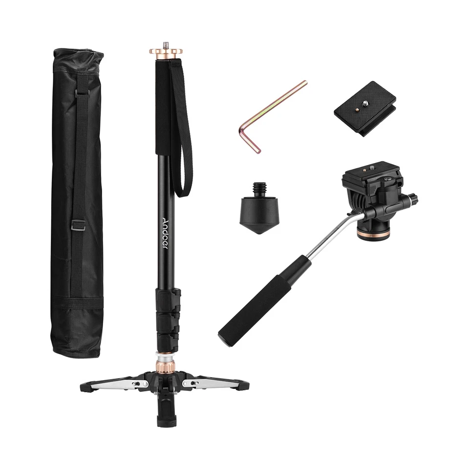 Soporte monopie fotografía 173 cm/68 pulgadas aleación 6 kg carga E7Z1 Foto 2 de 4