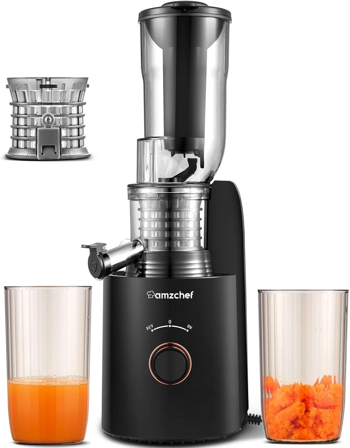 AmzChef Slow Masticating Juicer 3.3"-Inche Wide Feeding Chute juicer machines