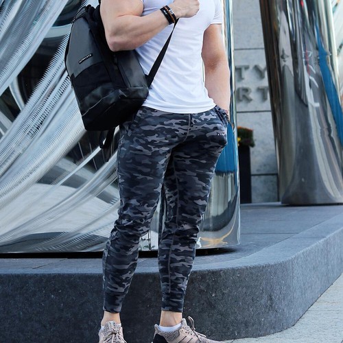 Pantalones largos ropa para hombre camuflaje delgado de talla grande  pantalon | eBay