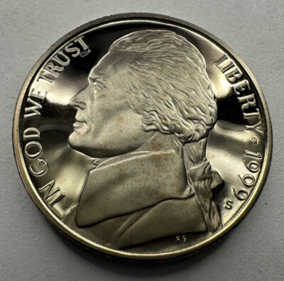 1999-S 5C (Proof) Jefferson Nickel 5cent Coin from US Mint Proof Set