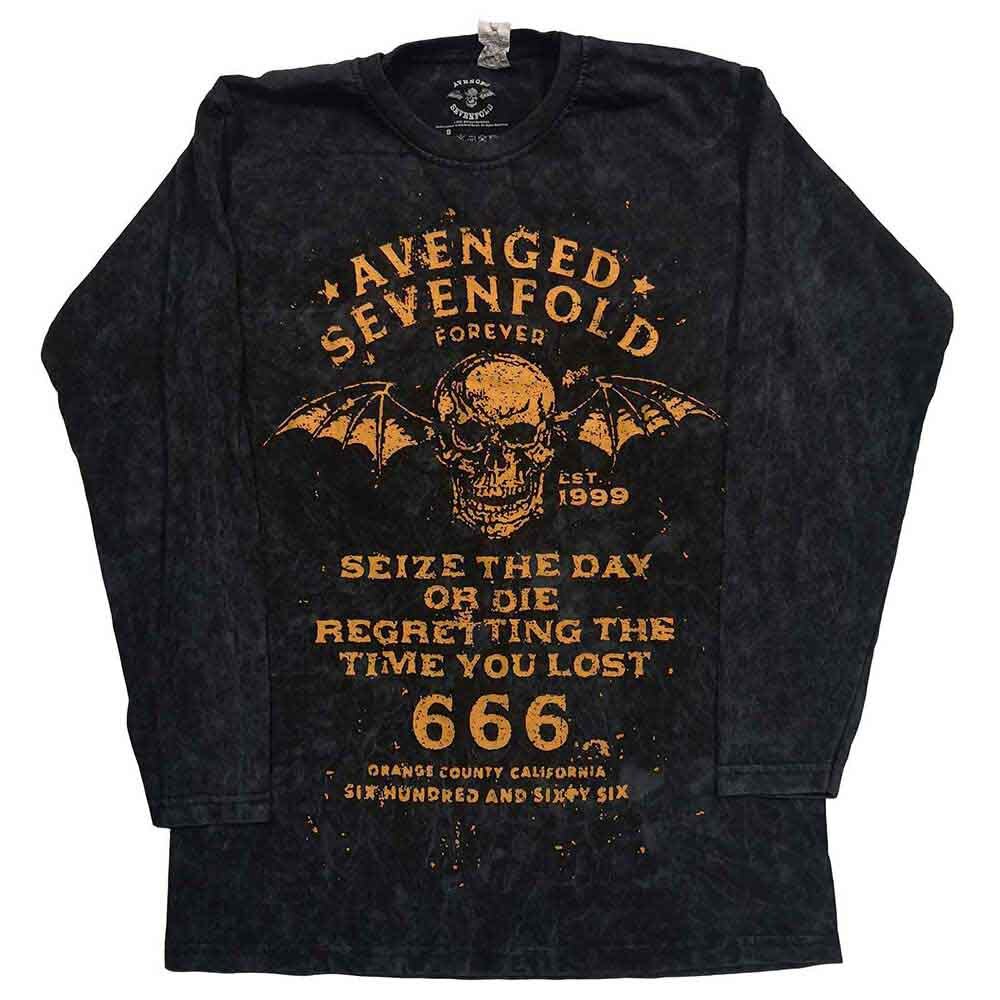 Avenged Sevenfold Long Sleeve T-shirt -  Seize the Day (Wash Collection) -