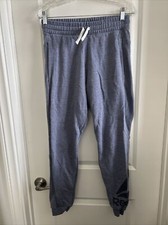 Reebok Mid Rise Stretch 2 Pocket Jogger Pants Heather Blue Small Training