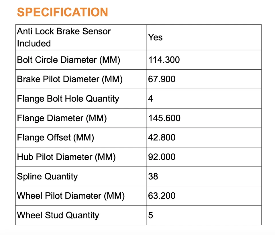 Rolamento de cubo de roda dianteira ou traseira MOOG-512460 para 2011-2019 Ford Explorer - Imagem 4 de 4