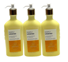 3 BATH BODY WORKS AROMA SIMPLY UNWIND SANDALWOOD VANILLA BODY LOTION NEW