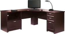 ® Magellan Performance 71"W L-Shaped Corner Desk, Cherry