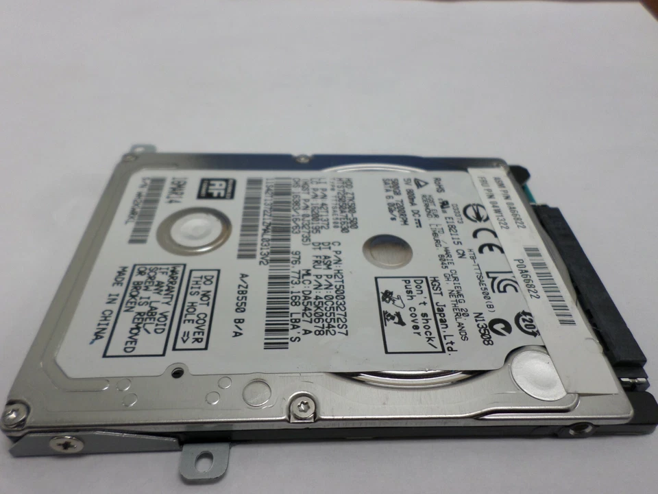 HGST 500GB 7200RPM 2.5" SATA Laptop Hard Drive HTS725050A7E630 P/N: 0J32735 - Image 4 of 4