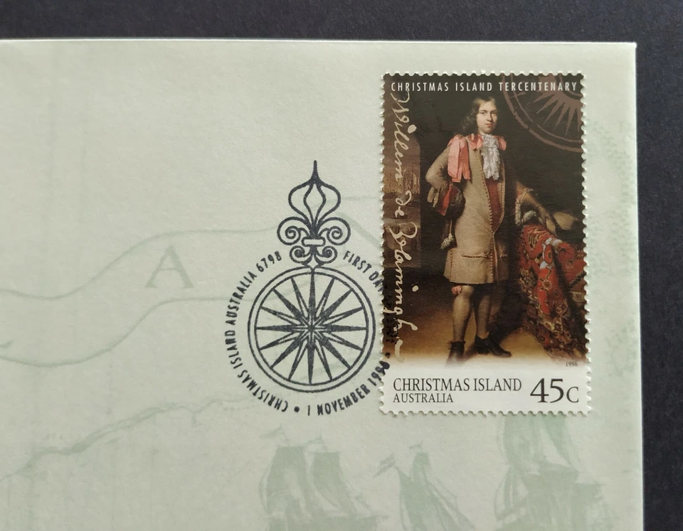 1996 Christmas Island 300th Anniversary De Vlamingh's Voyage 1v Stamp FDC - Image 2 of 3