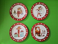 THE ELF ON THE SHELF CHRISTMAS PLATES SET OF 4