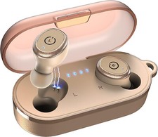 Khaki Bluetooth 5.3 Premium Sound IN-EAR Earbuds IPX8 Waterproof Built In Mic