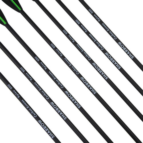 12X 30'' Archery Carbon Arrows Hunting Broadheads 100gr Quiver Bow Target Shoot - Picture 8 of 13