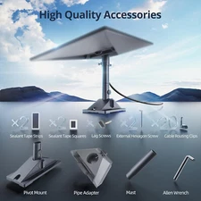 For Starlink mini Wall Mount Kit, Pipe Adapter Installation Roof Top Bracket