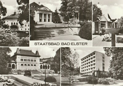 Postcard 1537 - Staatsbad Bad Elster - bath house / spa theatre / Elsterbrunnen
