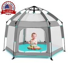 Parque Infantil Con Dosel, Port til Y Plegable, Con Mosquitera Para Beb s Gris 