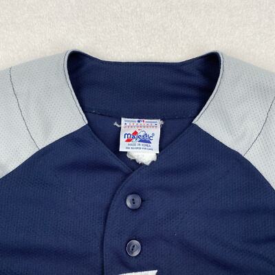 Vintage Majestic New York Yankees Jersey Size Medium Blue Grey