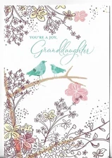 NEW Happy Easter Card 4.5x7 You're a JOY GRANDDAUGHTER Tree Limb w/Blue Birds