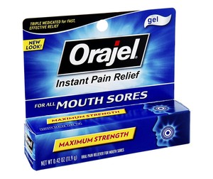 orajel maximum strength mouth sores instant pain relief gel  oz