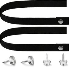 2 Sets RV Door Straps with Button Snap 18 Inch RV Camper Sliding Door Straps Poc