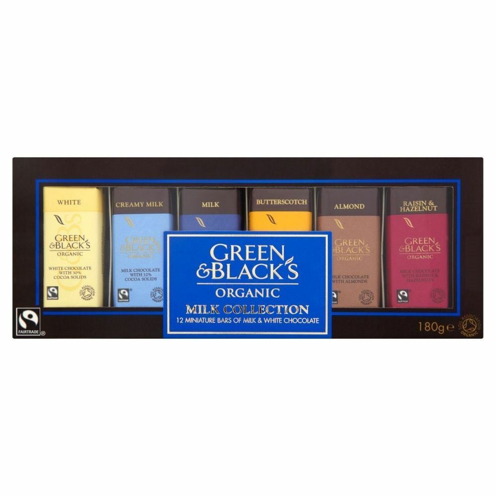 6 x Green & Blacks Organic Milk & White Miniature Bars Collection (12) 180g Klasyczna, niska cena
