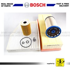 BOSCH SERVICE KIT AUDI Q3 2.0 TDi FILTERS OIL AIR FUEL CABIN SUMP PLUG