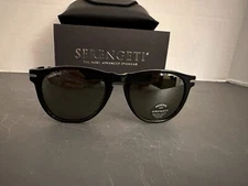 Serengeti Sunglasses Amboy SS530001 Shiny Black/Mineral Polarised 555nm NEW