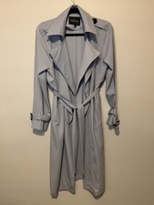Lulumary Pale Blue Lightweight Trench Coat – Size 3, approximately uk 12/14