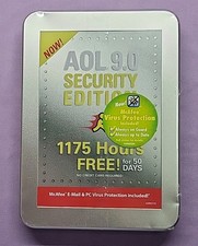 America Online Collectible / Install Disc, AOL Security Edition v. 9.0 Metal Box