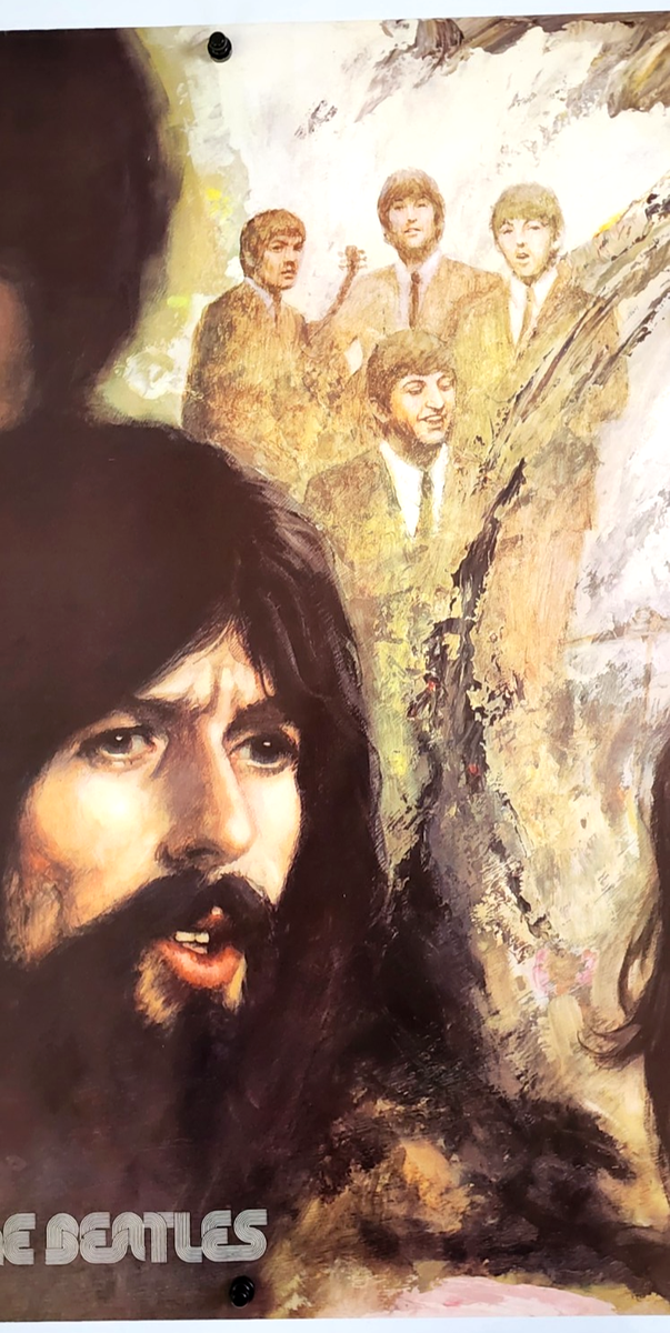 RARE Beatles 1975 Minerva Jørn Beinkamp Large Poster Vintage 1970s