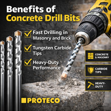 Concrete Drill Bits – Tungsten Carbide Drill Bits for Brick Stone Cement Masonry