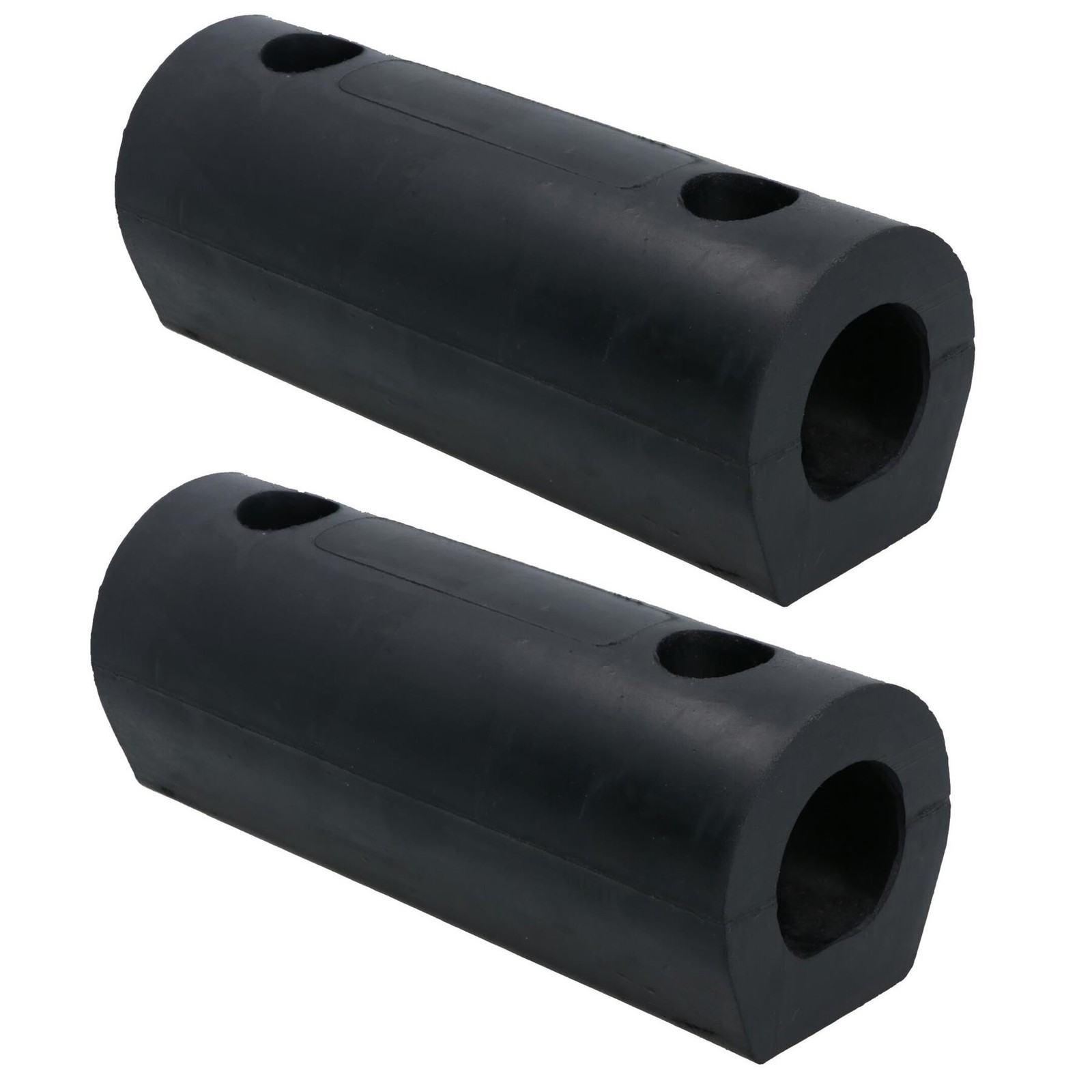 202 x 77mm D Shaped Standoff Rubber Buffer Bumper Block Pad Stop Trailers 2pc