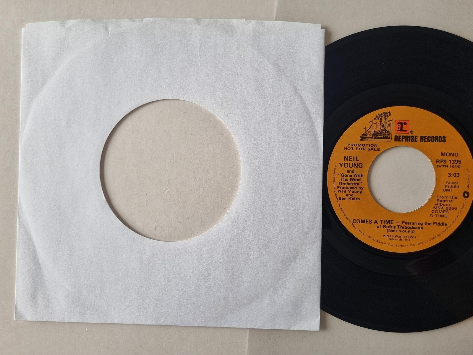 Neil Young - Comes A Time 7'' Vinyl US PROMO