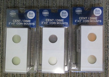105 Whitman Cent / Dime 2  x 2  Cardboard Coin Mounts Holders