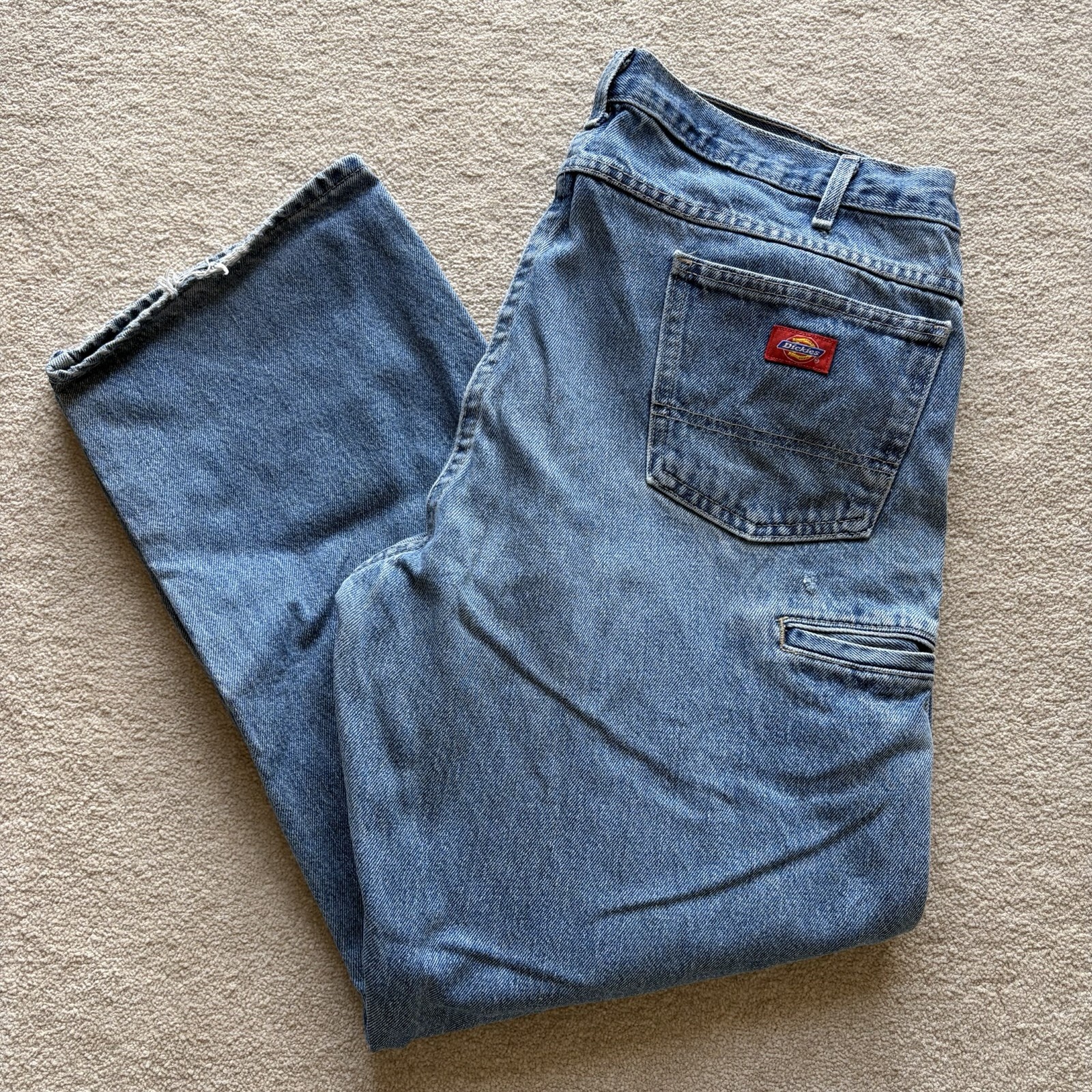 Dickies Relaxed Fit Blue Denim Carpenter Jeans Workwear Trousers 40x30
