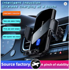 Wireless 15W Fast Charge Car Phone Holder Stand Touch Control Air Vent