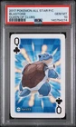 2017 POKEMON ALL STAR PLAYING CARDS QUEEN OF CLUBS BLASTOISE PSA 10