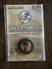 Moneta medaglione LEFTY GOMEZ 2005 New York Post Yankees immortali nuova con scatola rara