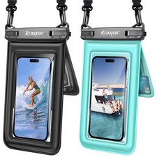 Up to 8.5 Floating Waterproof Phone Pouch 2 Pack, IPX8 Double Space Waterproo...