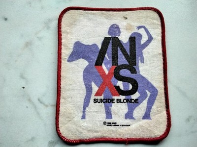 INXS PATCH Original 1990 SUICIDE BLONDE Vintage Brockum Aufnäher 8x10cm Pop Rock