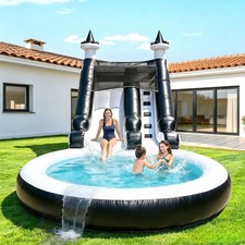 24FT Big Commercial PVC Inflatable Water Slide Splash Water Park Slide for Kids