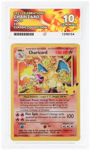 ACE 10 Charizard Holo 4/102 Celebrations Pokemon Card Gem Mint