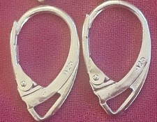 2 Pcs-1 Pr Lot 925 Sterling Silver Filled Euro Open Lever Back Earrings Findings
