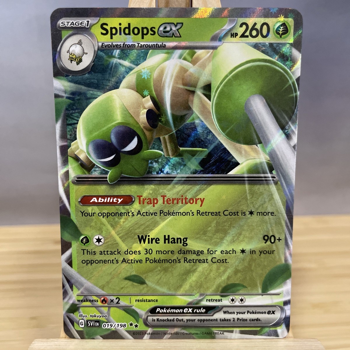 spidops pokemon card price - Scarlet & Violet - Base Set - ex Grass Entangling Trap Each player shuffles their Active Pokemon and all cards attached to them into their deck [SV1V] Spidops ex 101/078SAR