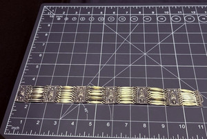 Mexico Sterling Silver 925 Panel Pyramid Fluid Link Anklet Bracelet 11" 55g