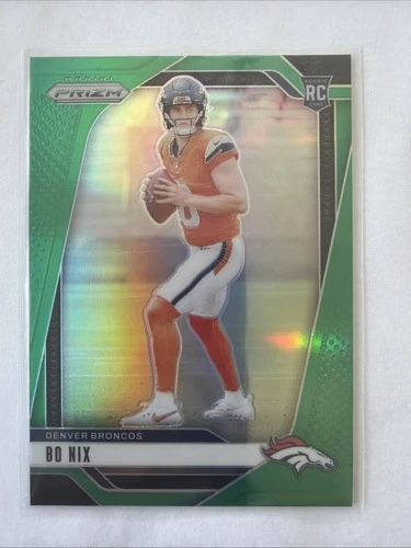 2024 Panini Prizm - Rookies Bo Nix #309 Green Prizm (RC)