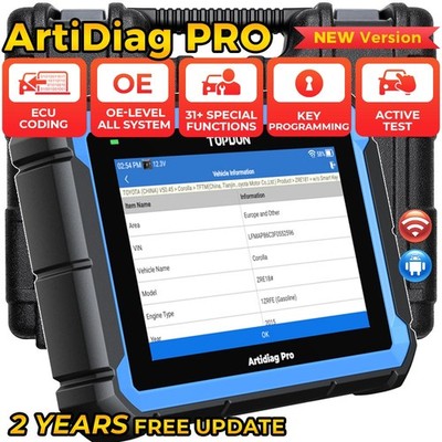 TOPDON AD PRO V1.0 All System Diagnostic Tool Scanner E/CU Coding 35+ Services